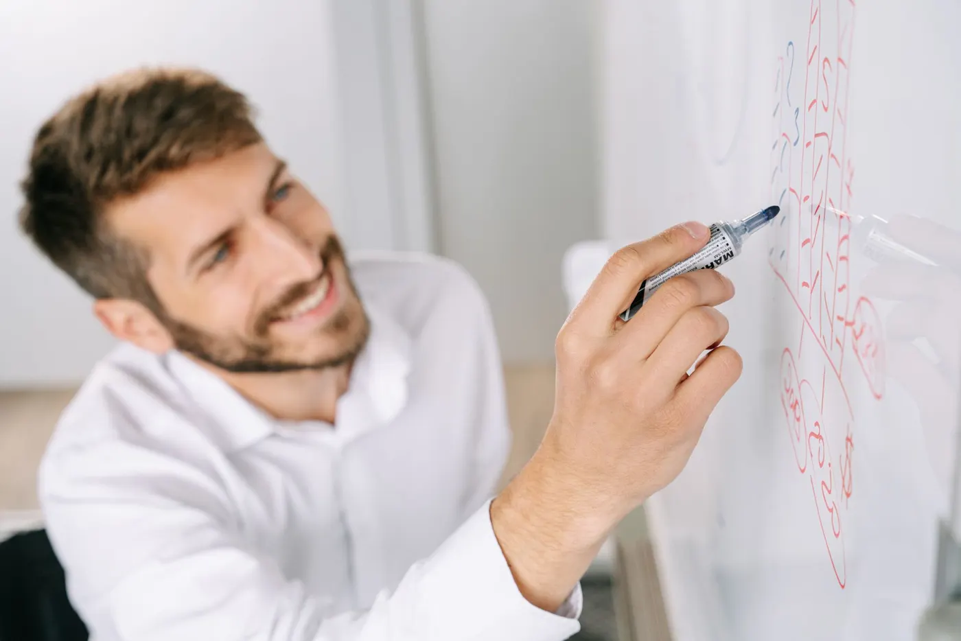 Équipe planifiant un parcours client automatisé.