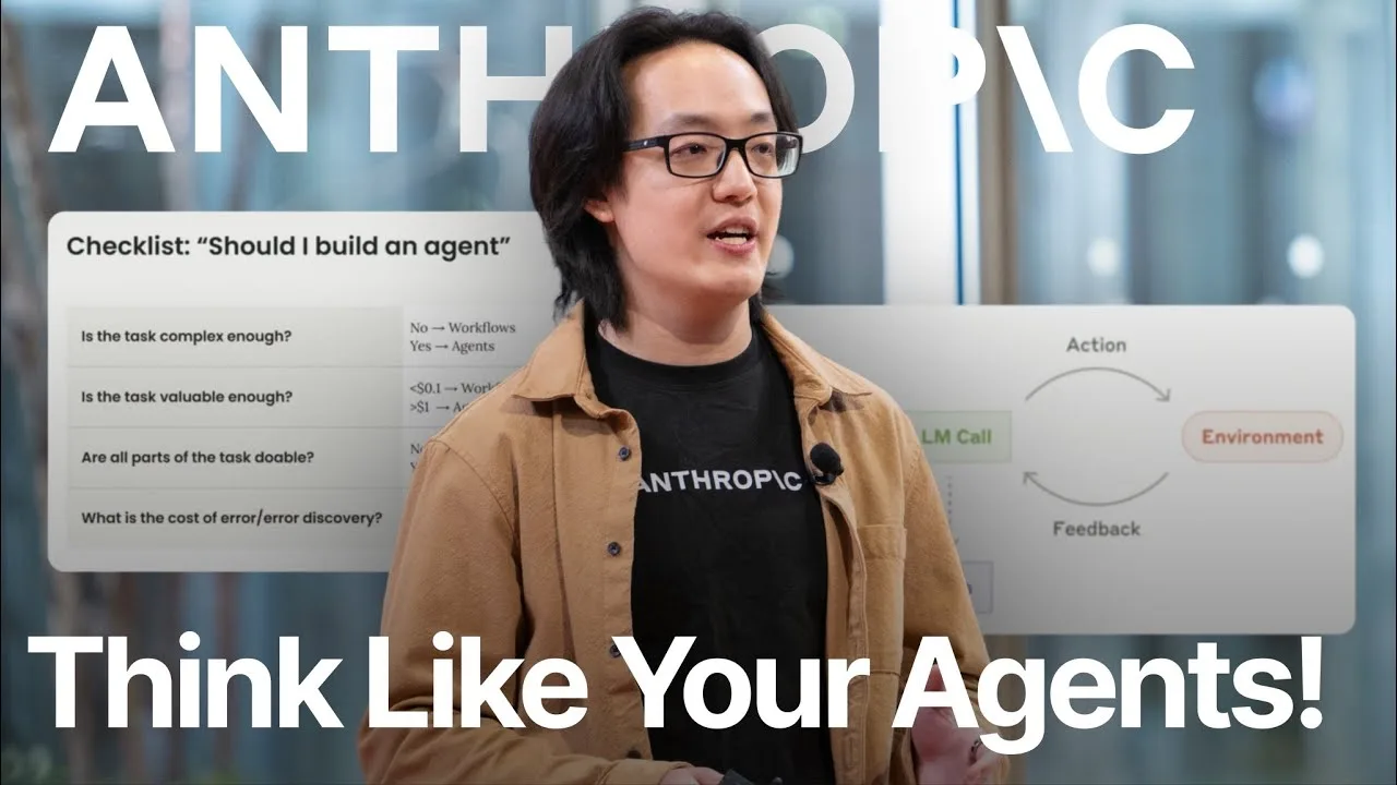 Vignette de la conférence de Barry Zhang, Anthropic, sur les agents IA en production