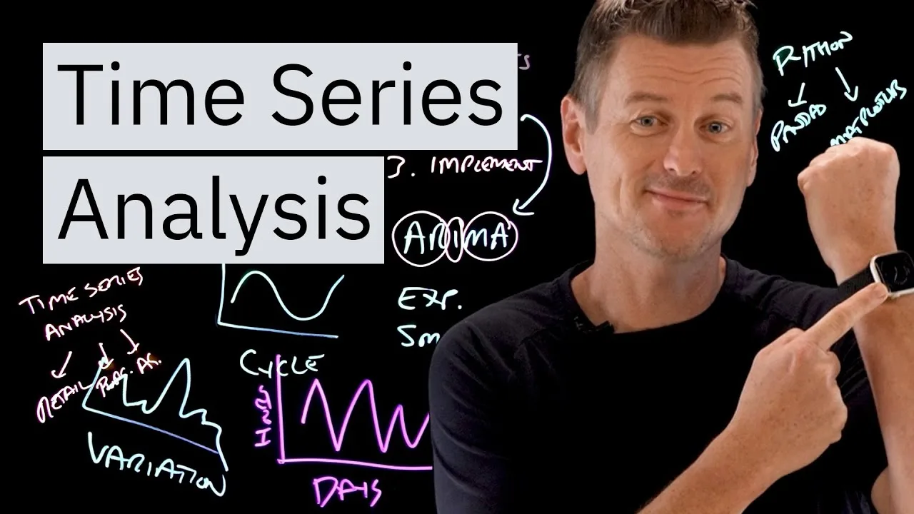 Vignette de la vidéo IBM Technology expliquant l'analyse de séries temporelles